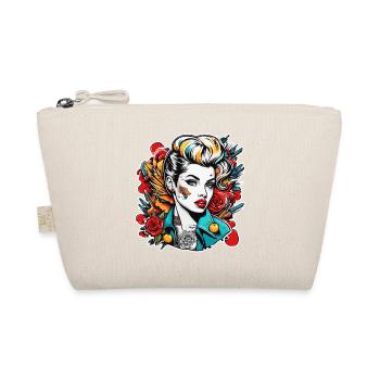 Rockabilly / Pin-up Girl / Girl Power / 50s - Organic Pouch - nature - Front