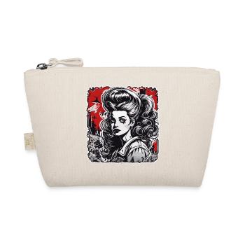Rockabilly / Pin-up Girl / Girl Power / Années 50 - Trousse biologique - nature - Devant