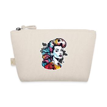 Rockabilly / Pin-up Girl / Girl Power / 50s - Organic Pouch - nature - Front
