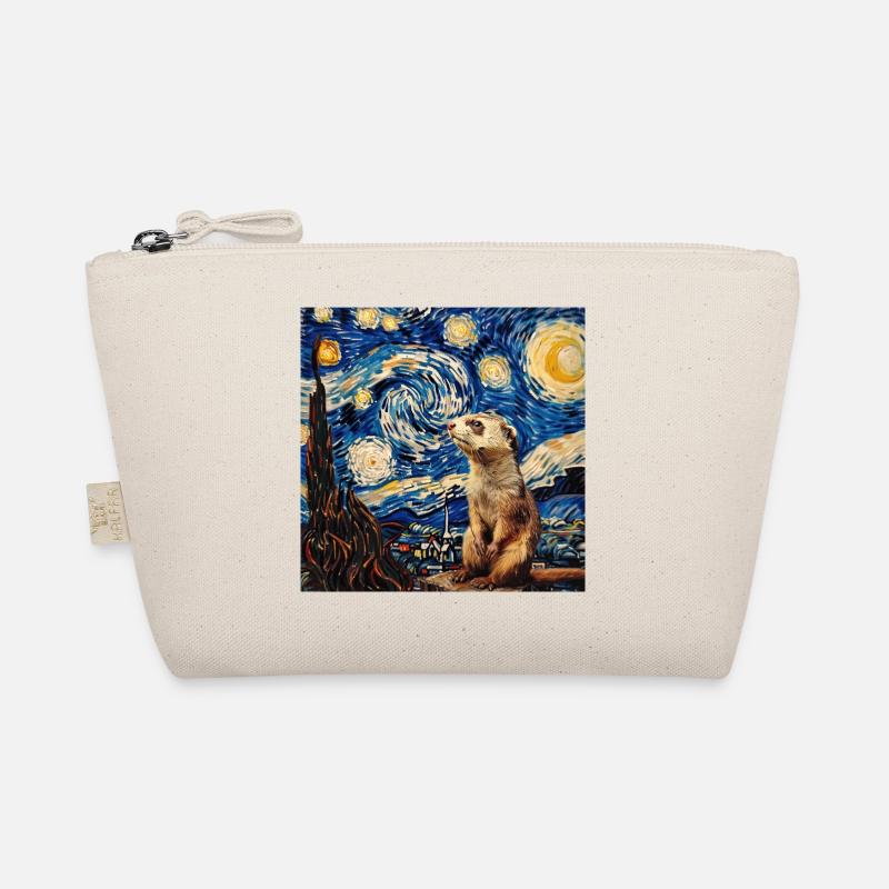 Frettchen, Van Gogh, Geschenk - Bio-Täschchen - Natur