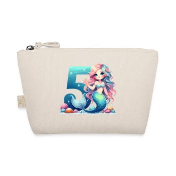 5 Year Old Mermaid Sweet Birthday Gift - Organic Pouch - nature - Front