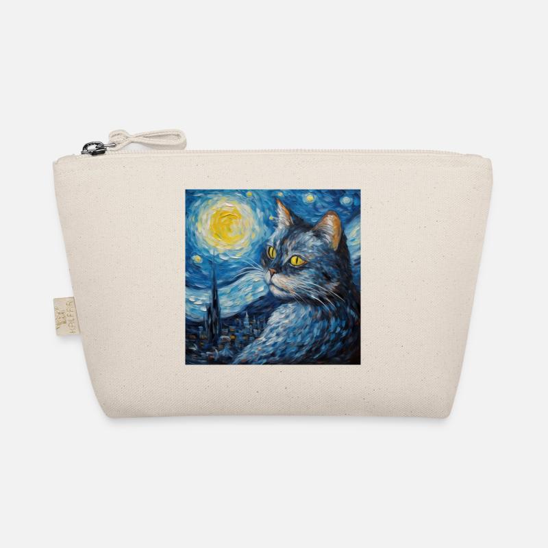 Chat, Motif De Chat, Van Gogh, Nuit Étoilée Trousse biologique