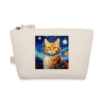 Chat, motif de chat, van gogh, nuit étoilée - Trousse biologique - nature - Devant