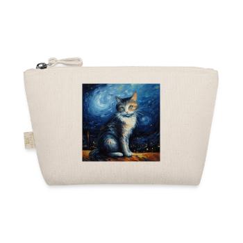 Chat, motif de chat, van gogh, nuit étoilée - Trousse biologique - nature - Devant