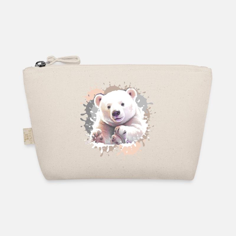 Eisbär, Bär, Babyeisbär,beige - Bio-Täschchen - Natur