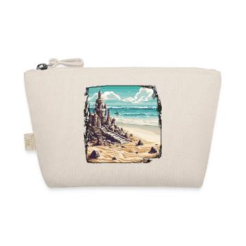 Sandcastle / Building / Playing / Castle / Holiday - Organic Pouch - nature - Front
