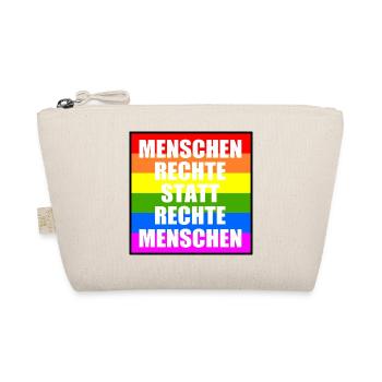 menschenrechte statt rechte menschen - Bio-Täschchen - Natur - Vorne