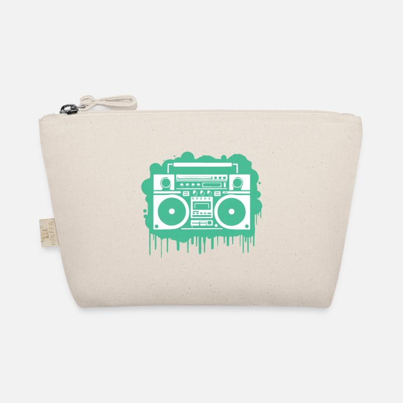 Cyan Ghettoblaster Bio-Täschchen