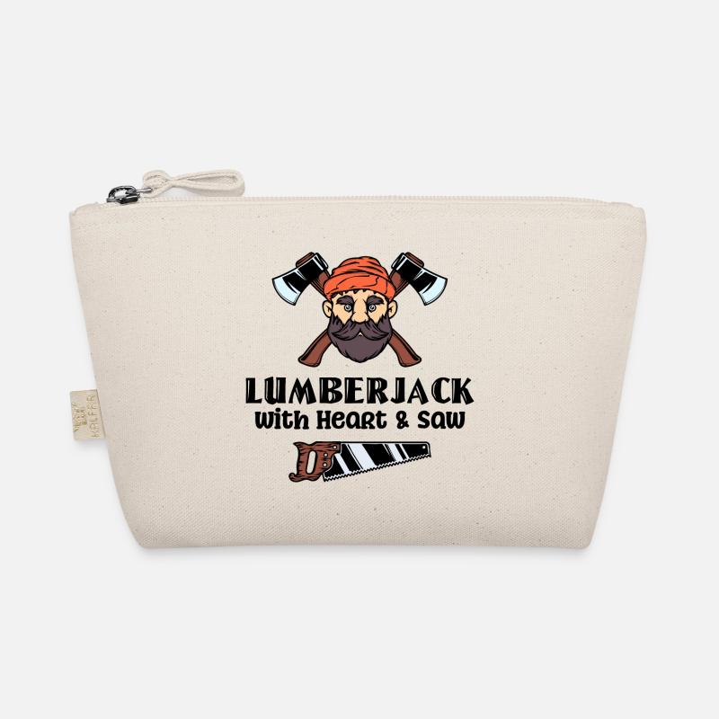 Woodwork Axe Wood Lumberjack Statement Organic Pouch
