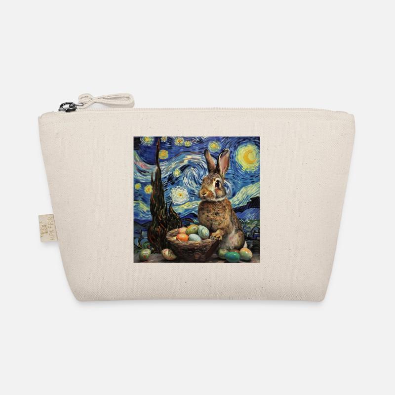 easter bunny, easter, bunny, happy easter, easter eggs Organic Pouch