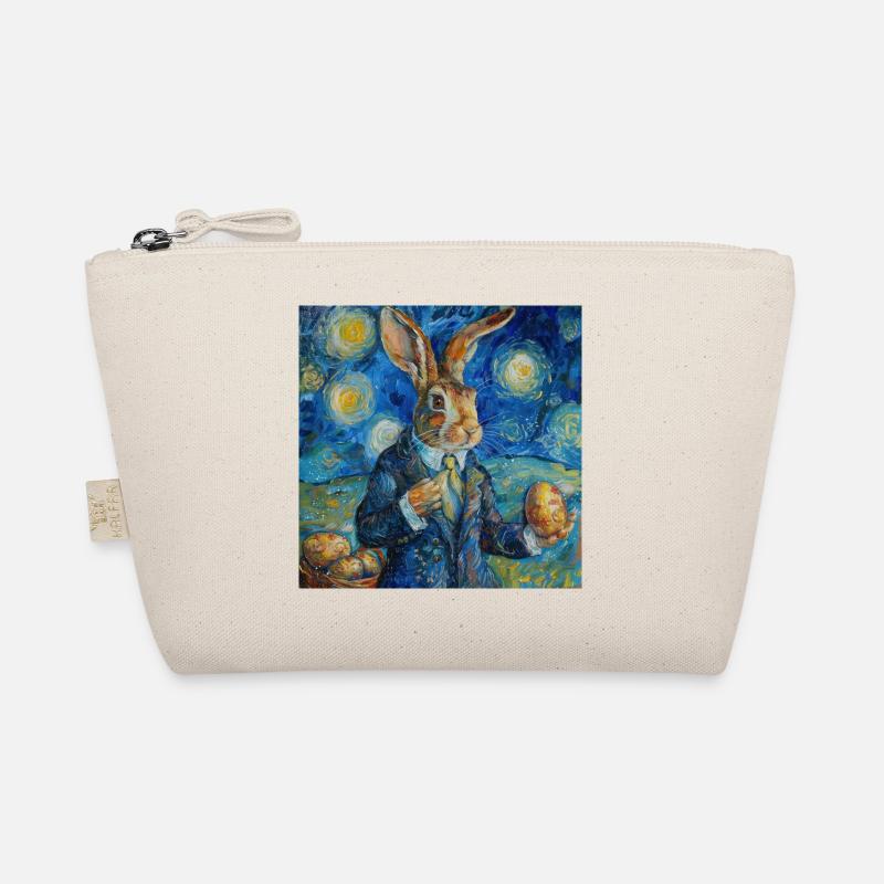 easter bunny, easter, bunny, happy easter, easter eggs Organic Pouch