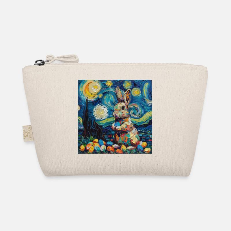 easter bunny, easter, bunny, happy easter, easter eggs Organic Pouch