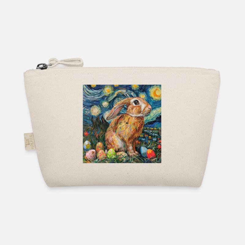 easter bunny, easter, bunny, happy easter, easter eggs Organic Pouch