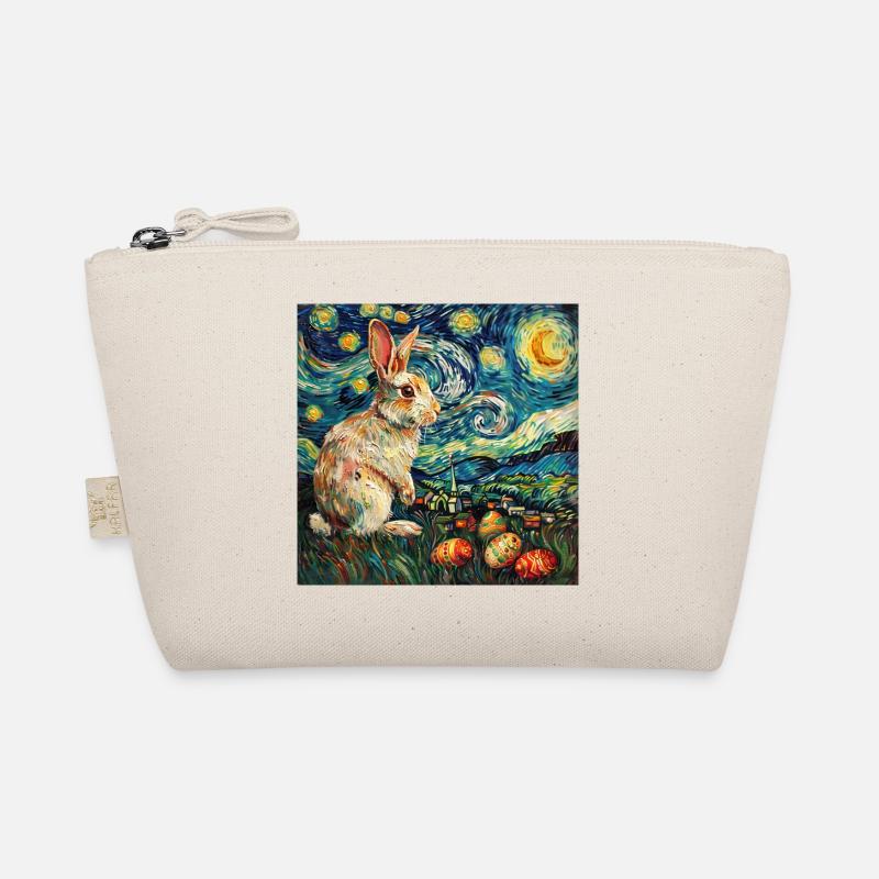easter bunny, easter, bunny, happy easter, easter eggs Organic Pouch