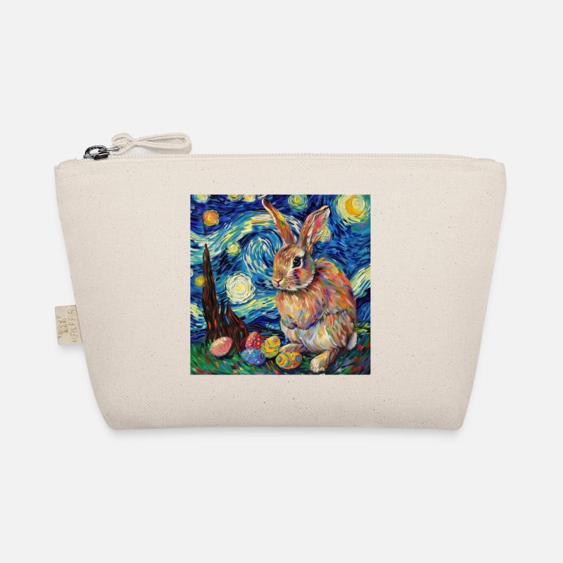 easter bunny, easter, bunny, happy easter, easter eggs Organic Pouch