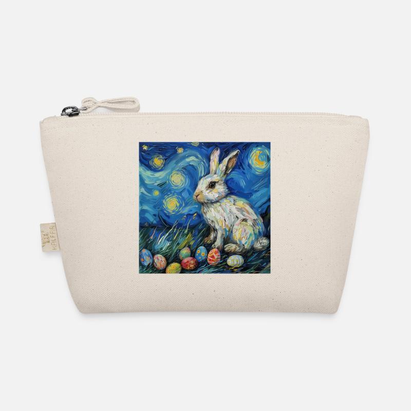 easter bunny, easter, bunny, happy easter, easter eggs Organic Pouch