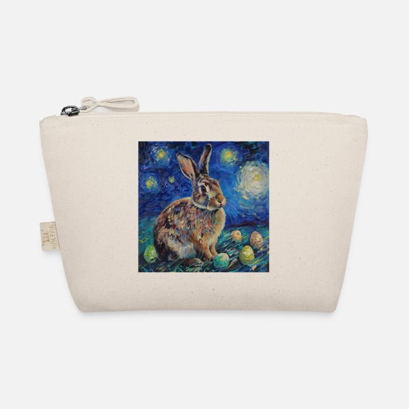 easter bunny, easter, bunny, happy easter, easter eggs Organic Pouch