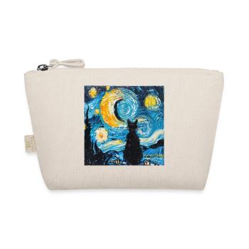 Cat, Cat Motif - Organic Pouch - nature - Front
