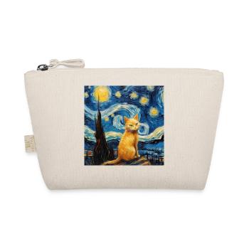 Cat, Cat Motif - Organic Pouch - nature - Front