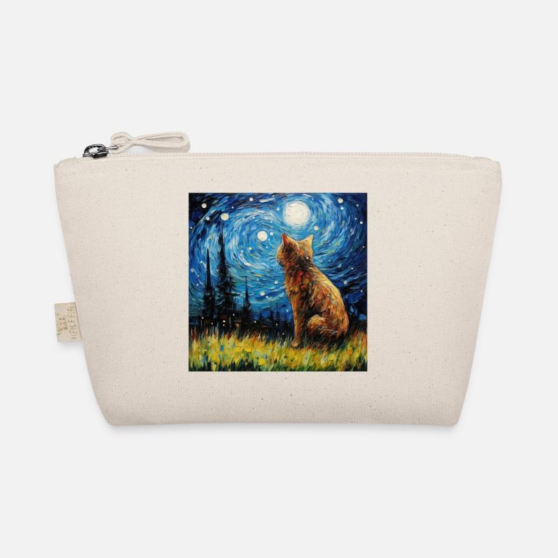 Chat, Motif De Chat, Van Gogh, Nuit Étoilée Trousse biologique