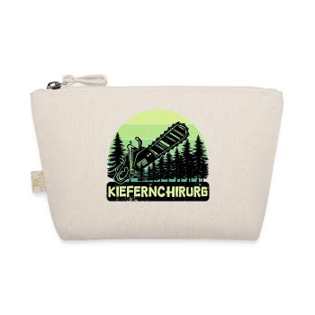 Lumberjack Statement Wood Saw Tree Woodwork - Organic Pouch - nature - Front