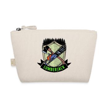 Axe Wood Saw Saying Woodwork Lumberjack Woodland - Organic Pouch - nature - Front
