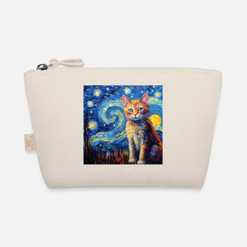 Cat, Cat Motif Organic Pouch