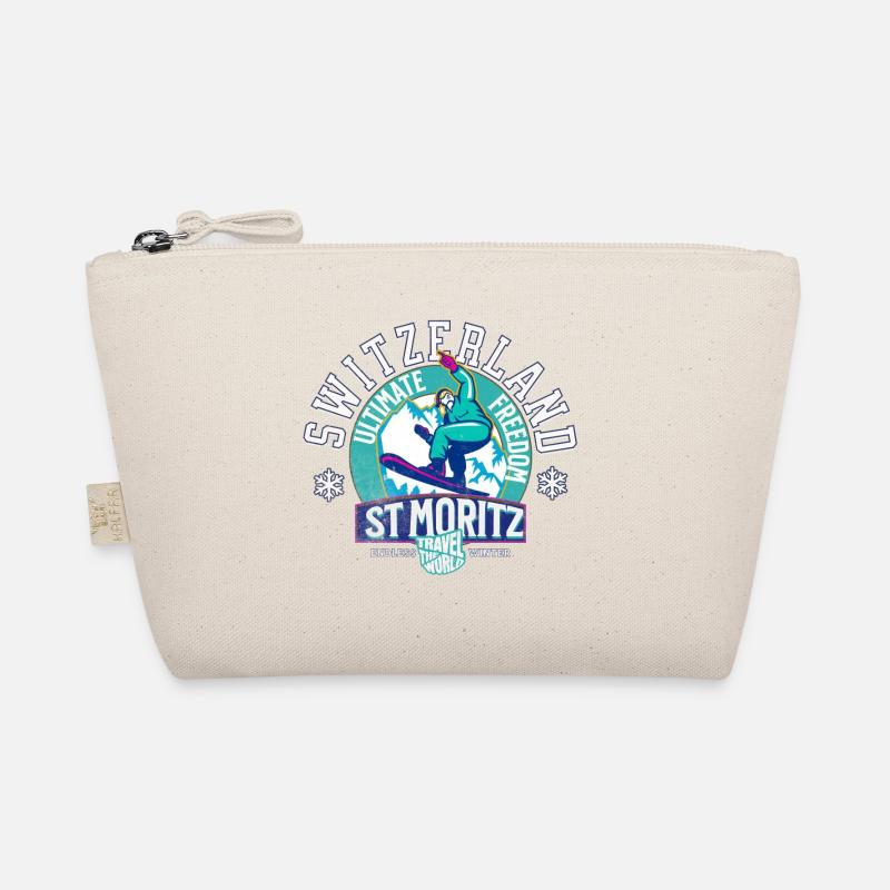 Schweiz St. Moritz endloser Winter Bio-Täschchen