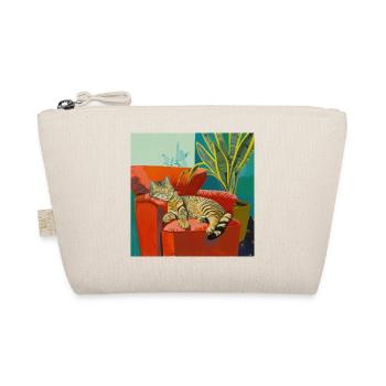 Katze, katzenmotiv, popart, geschenk, geschenkidee - Bio-Täschchen - Natur - Vorne