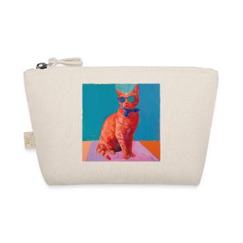 Cat, cat motif, pop art, gift, gift idea - Organic Pouch - nature - Front