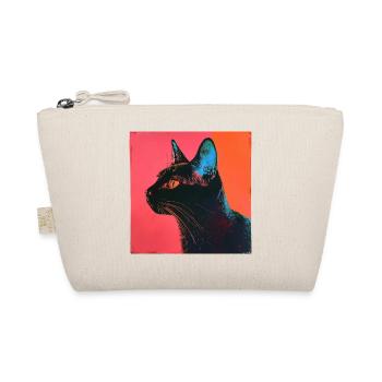 Katze, katzenmotiv, popart, geschenk, geschenkidee - Bio-Täschchen - Natur - Vorne
