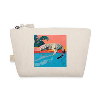 Katze, katzenmotiv, popart, geschenk, geschenkidee - Bio-Täschchen - Natur - Vorne