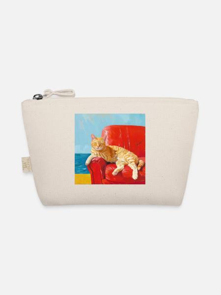 Chat, motif chat, pop art, cadeau, idée cadeau - Trousse biologique - nature - Devant