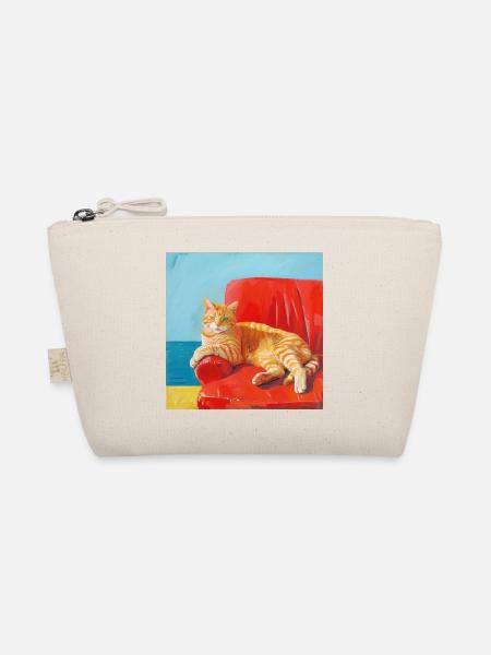 Chat, motif chat, pop art, cadeau, idée cadeau - Trousse biologique - nature - Devant