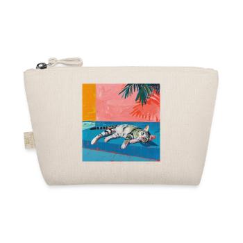 Katze, katzenmotiv, popart, geschenk, geschenkidee - Bio-Täschchen - Natur - Vorne