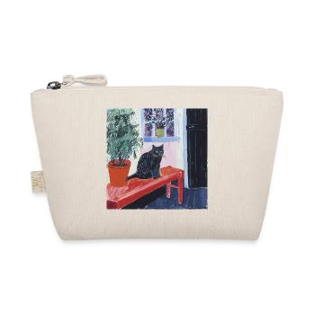 Katze, katzenmotiv, popart, geschenk, geschenkidee - Bio-Täschchen - Natur - Vorne