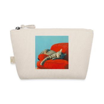Katze, katzenmotiv, popart, geschenk, geschenkidee - Bio-Täschchen - Natur - Vorne