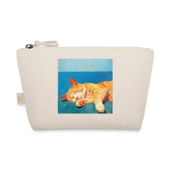 Katze, katzenmotiv, popart, geschenk, geschenkidee - Bio-Täschchen - Natur - Vorne