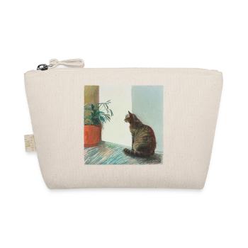 Katze, katzenmotiv, popart, geschenk, geschenkidee - Bio-Täschchen - Natur - Vorne