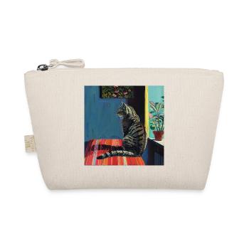 Katze, katzenmotiv, popart, geschenk, geschenkidee - Bio-Täschchen - Natur - Vorne