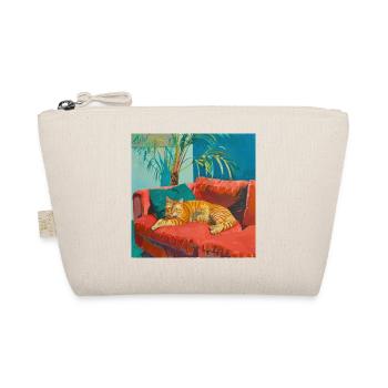 Katze, katzenmotiv, popart, geschenk, geschenkidee - Bio-Täschchen - Natur - Vorne