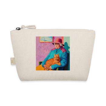 Katze, katzenmotiv, popart, geschenk, geschenkidee - Bio-Täschchen - Natur - Vorne