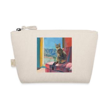 Katze, katzenmotiv, popart, geschenk, geschenkidee - Bio-Täschchen - Natur - Vorne