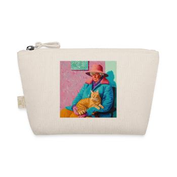 Katze, katzenmotiv, popart, geschenk, geschenkidee - Bio-Täschchen - Natur - Vorne