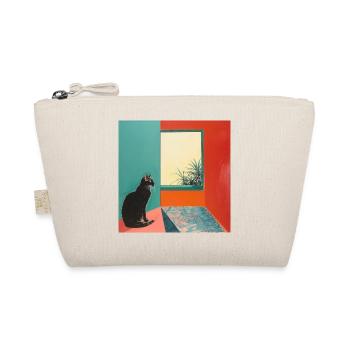 Cat, cat motif, pop art, gift, gift idea - Organic Pouch - nature - Front