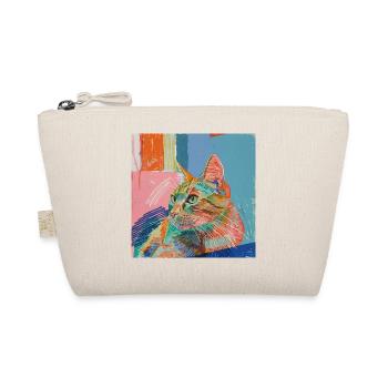 Chat, motif chat, pop art, cadeau, idée cadeau - Trousse biologique - nature - Devant