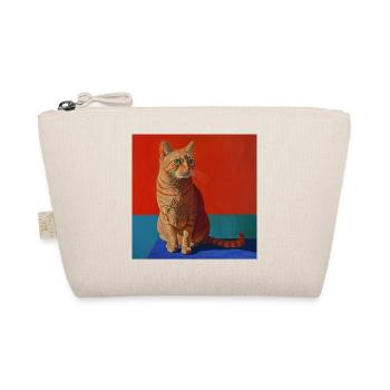 Katze, katzenmotiv, popart, geschenk, geschenkidee - Bio-Täschchen - Natur - Vorne
