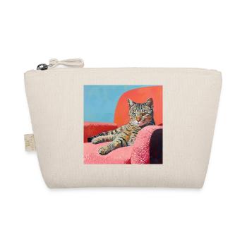 Katze, katzenmotiv, popart, geschenk, geschenkidee - Bio-Täschchen - Natur - Vorne