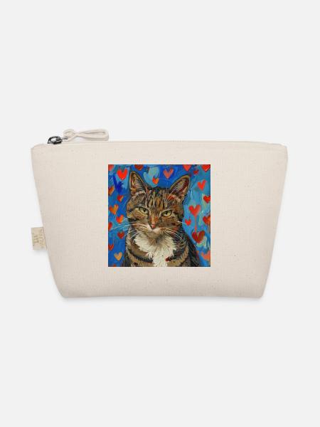 Chat, motif chat, pop art, cadeau, idée cadeau - Trousse biologique - nature - Devant