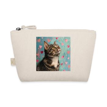 Katze, katzenmotiv, popart, geschenk, geschenkidee - Bio-Täschchen - Natur - Vorne